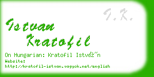 istvan kratofil business card